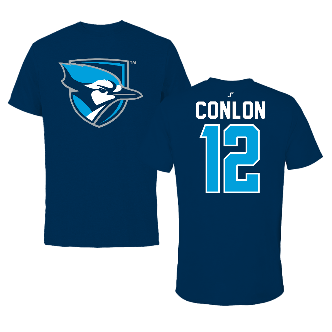 Elmhurst University Soccer Navy Mascot Performance Tee - #12 Courtney Conlon