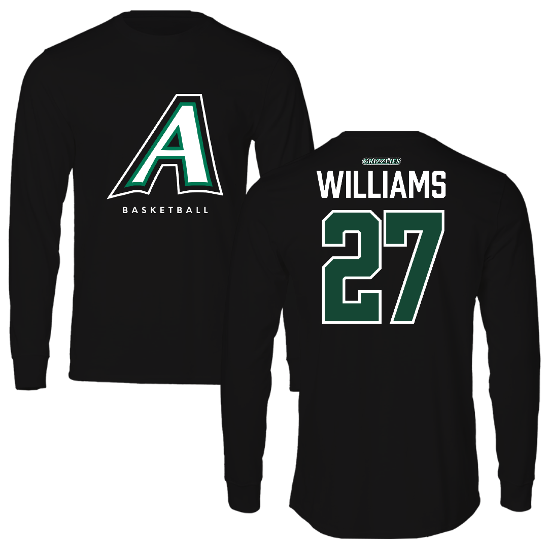 Adams State University Basketball Black Block Performance Long Sleeve - #27 Destan Williams