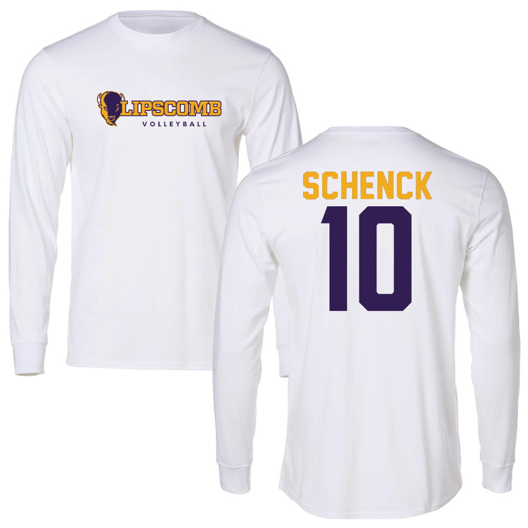 Lipscomb University Volleyball White Long Sleeve - #10 Kelsey Schenck