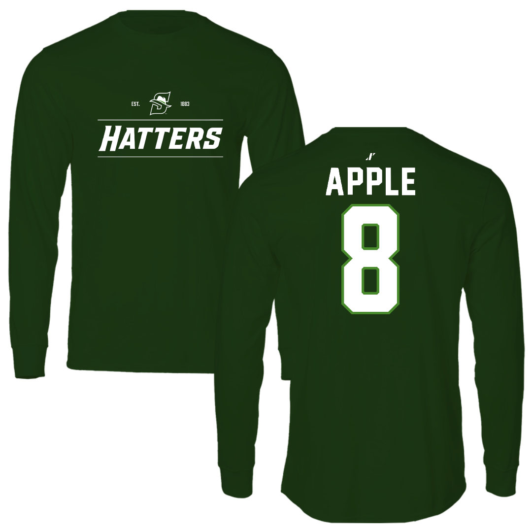 Stetson University Baseball Forest Green General Long Sleeve - #8 Foster Apple