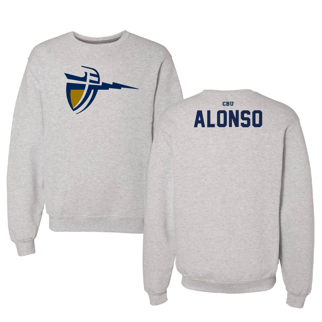 California Baptist University Wrestling Gray Crewneck - David Alonso