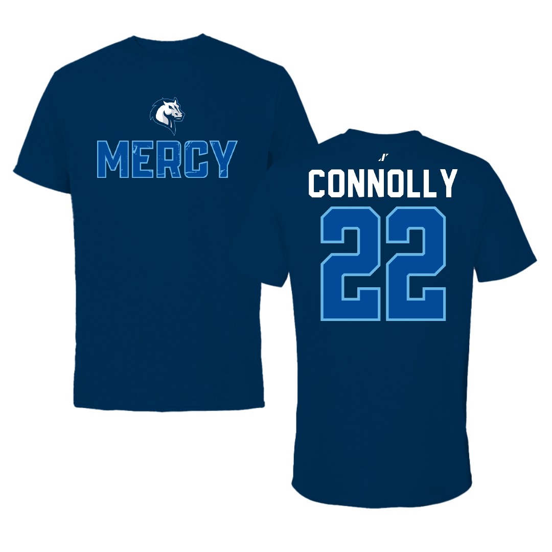 Mercy University Basketball Navy General Performance Tee - #22 James Connolly