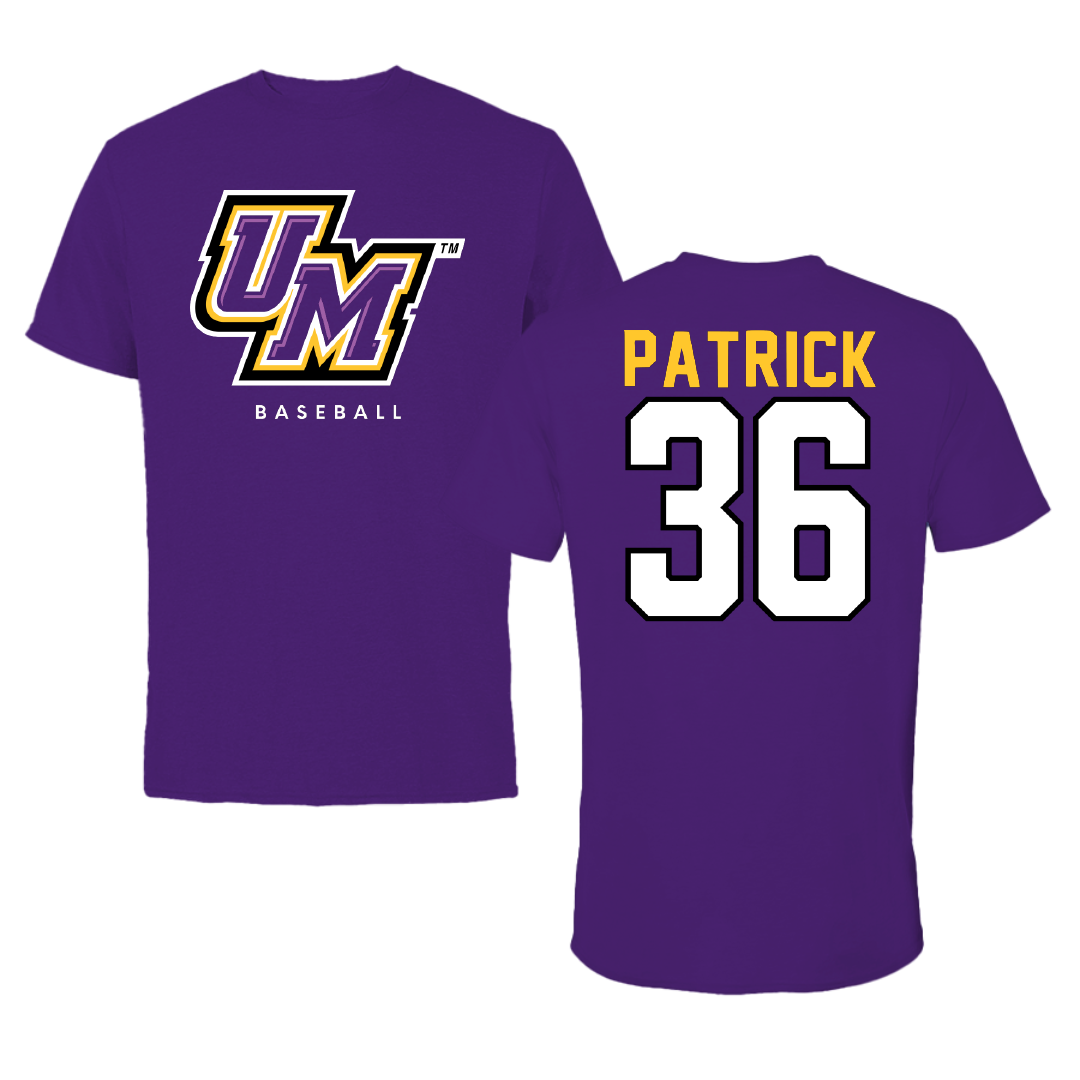 University of Montevallo Baseball Royal Purple Tee - #36 Sam Patrick