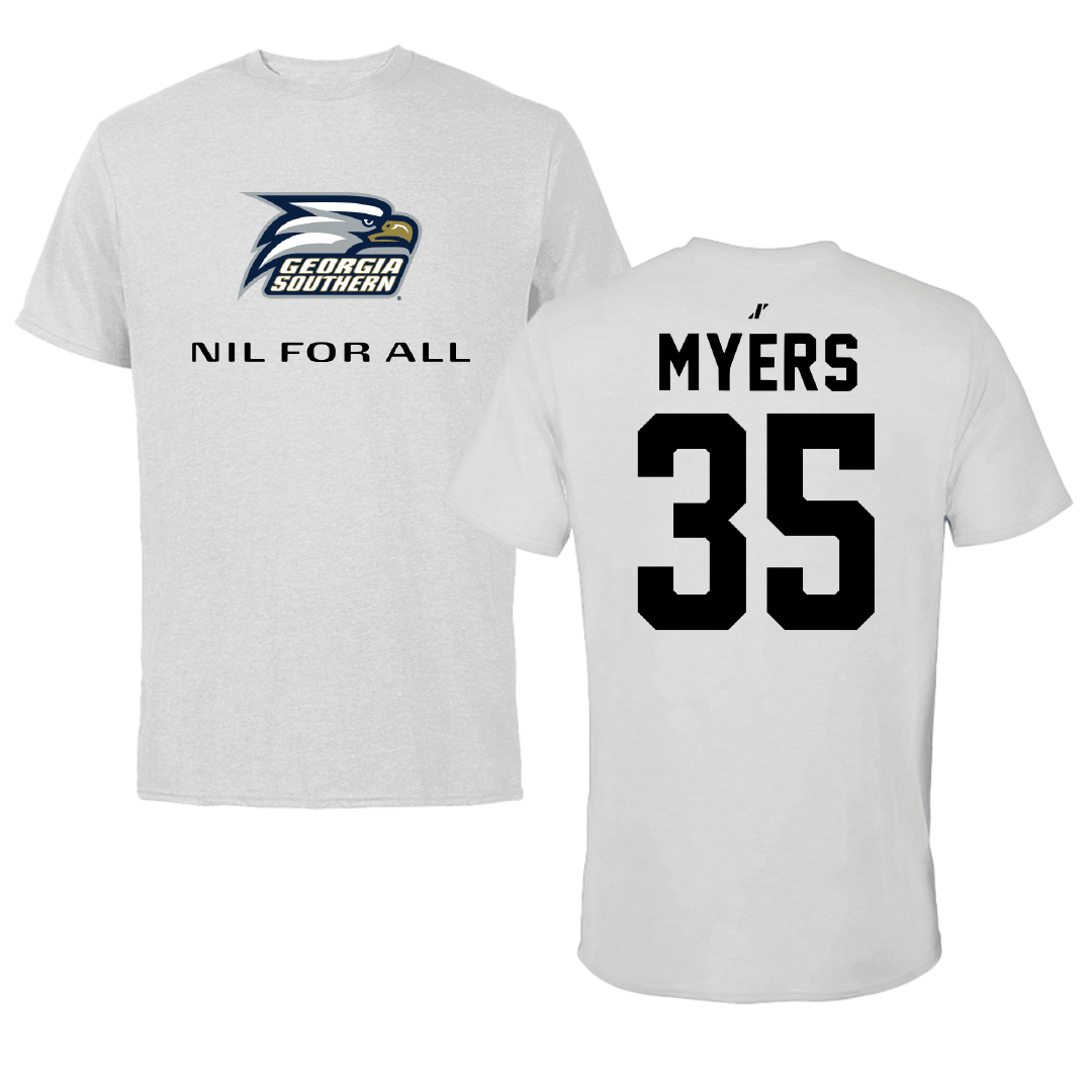 Georgia Southern University Baseball Light Gray NIL for ALL Tee - #35 Jack Myers