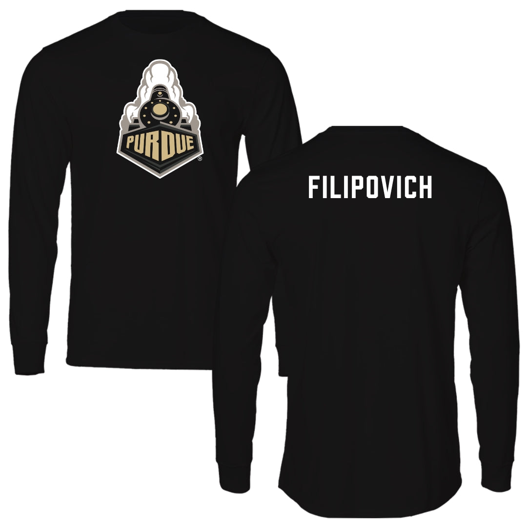 Purdue University Wrestling Black Performance Long Sleeve - Hayden Filipovich