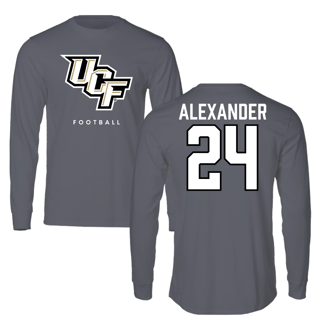University of Central Florida Football Gray Long Sleeve - #24 Xe'ree Alexander