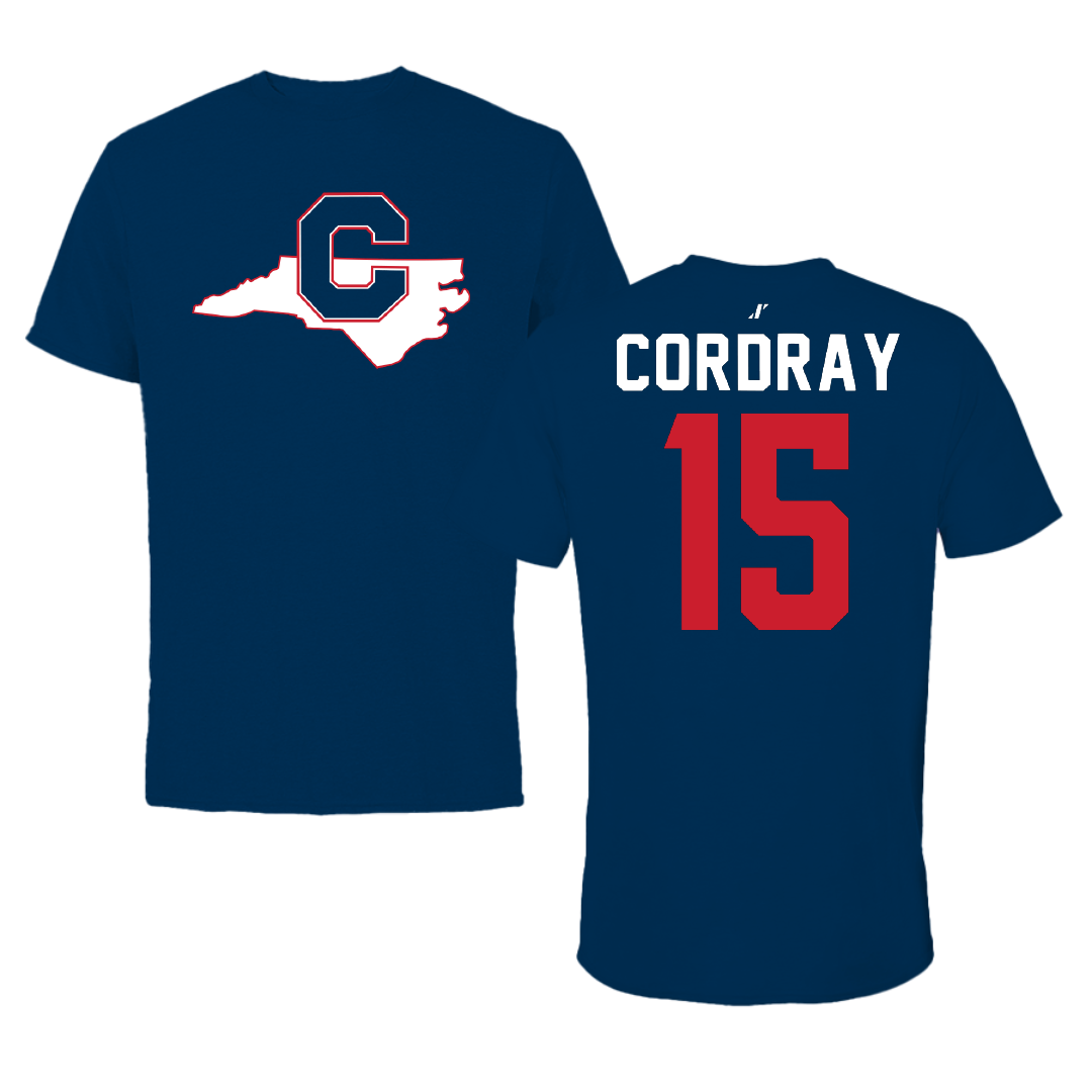 Catawba College Volleyball Navy State Performance Tee - #15 John Cordray