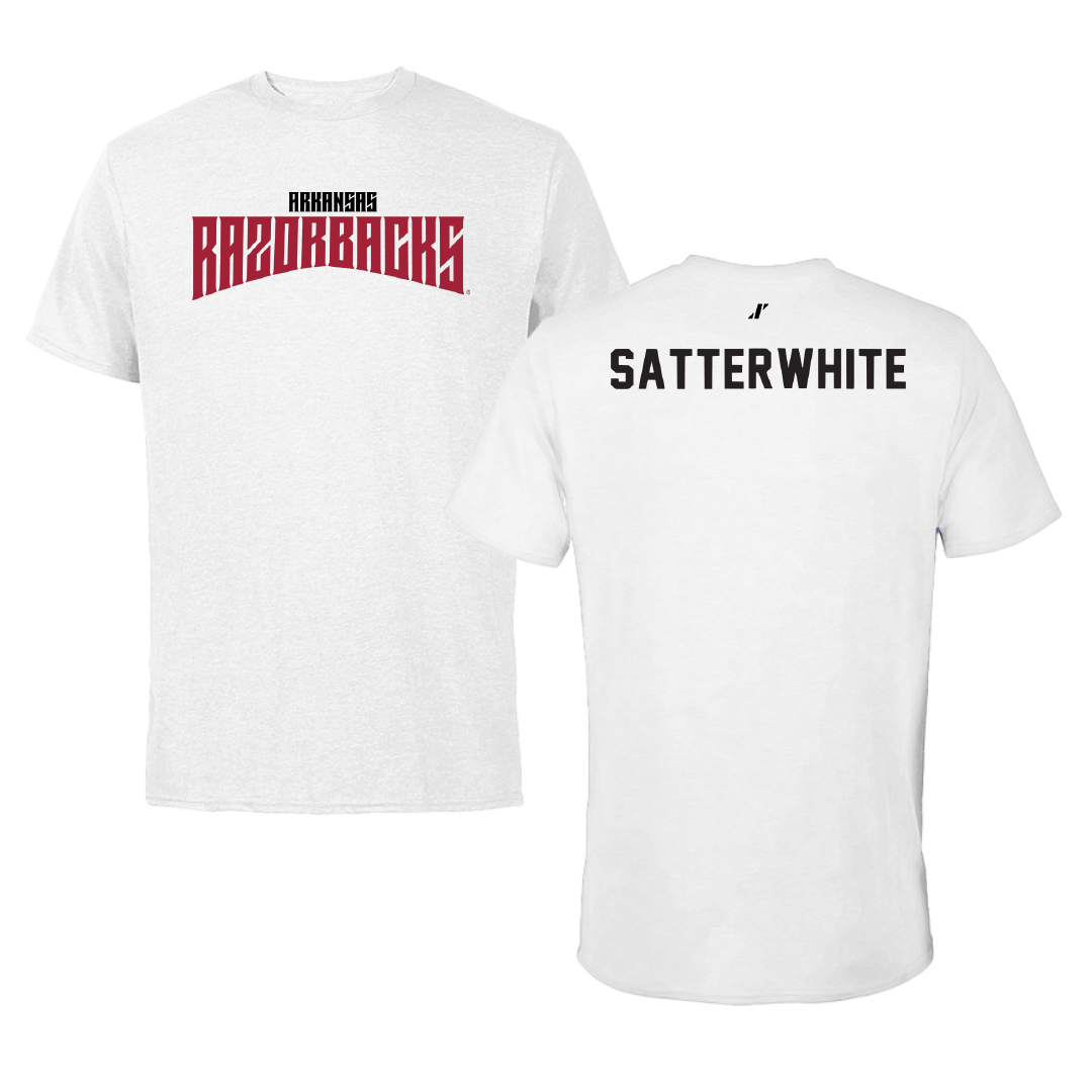 University of Arkansas Cheer White Classic Tee - Stella Satterwhite