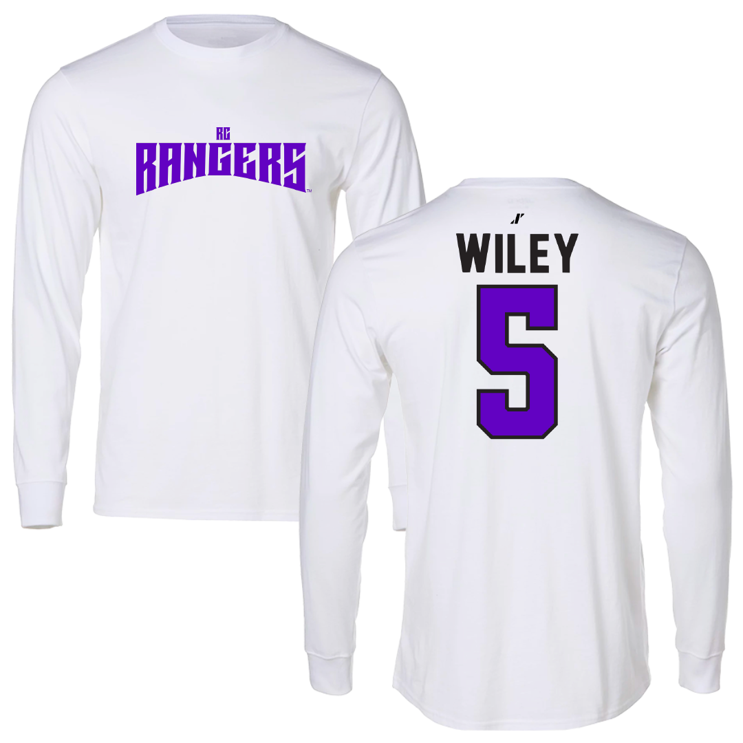 Ranger College Baseball White Classic Performance Long Sleeve - #5 Clint Wiley