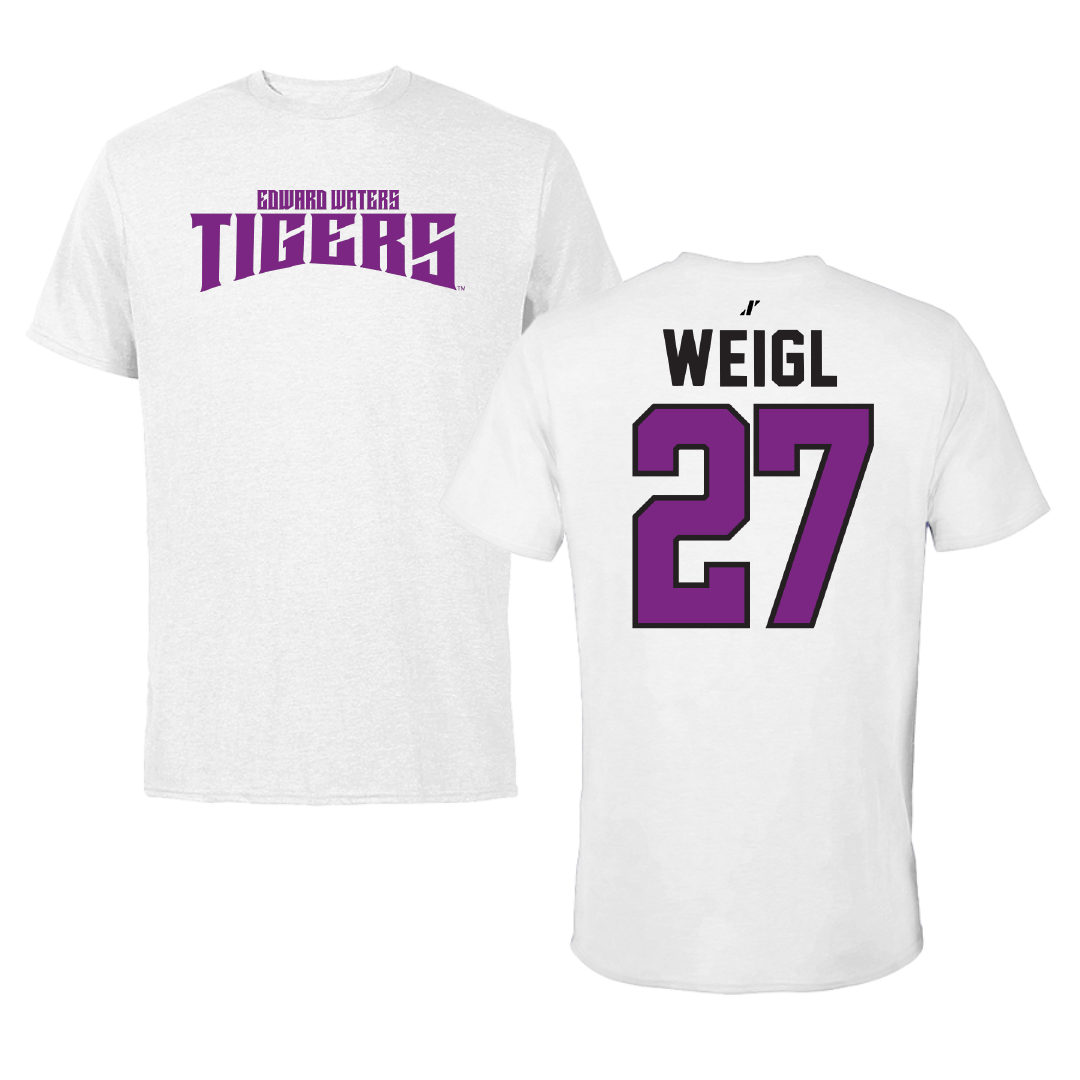 Edward Waters University Soccer White Classic Performance Tee - #27 Katharina Weigl