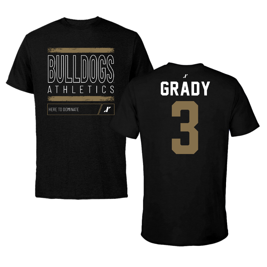 Bryant University Baseball Black Dominate Performance Tee - #3 Shea Grady