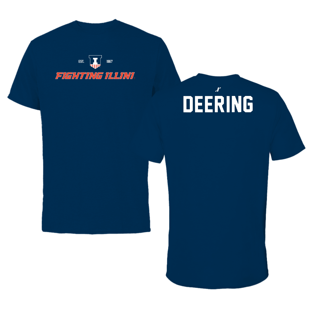 University of Illinois TF and XC Navy General Performance Tee - Faith Deering