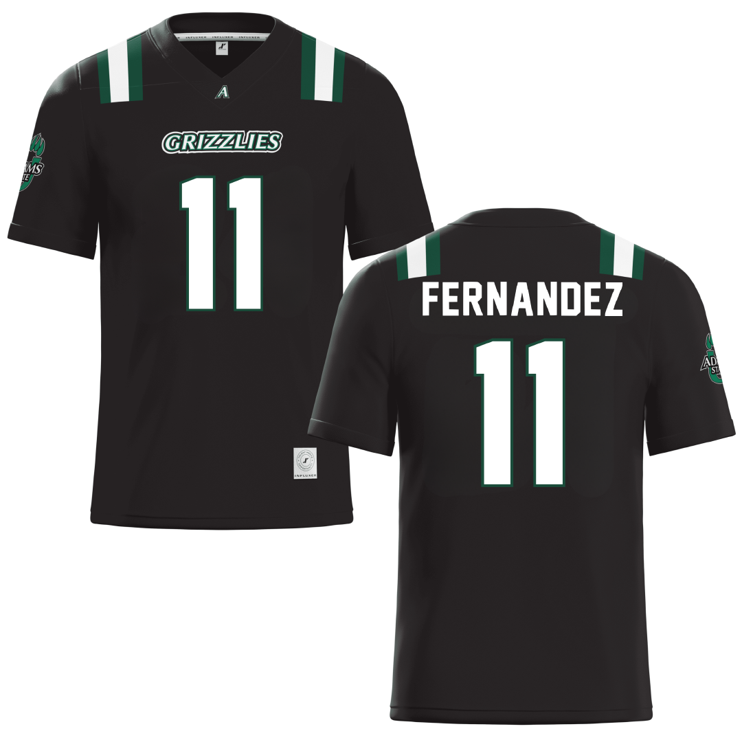 Adams State University Black Football Jersey - #11 Brayan Fernandez