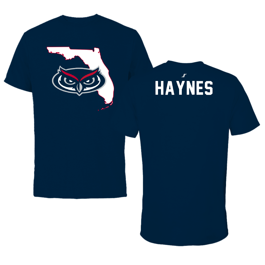 Florida Atlantic University Cheer Navy State Performance Tee - Trista Haynes