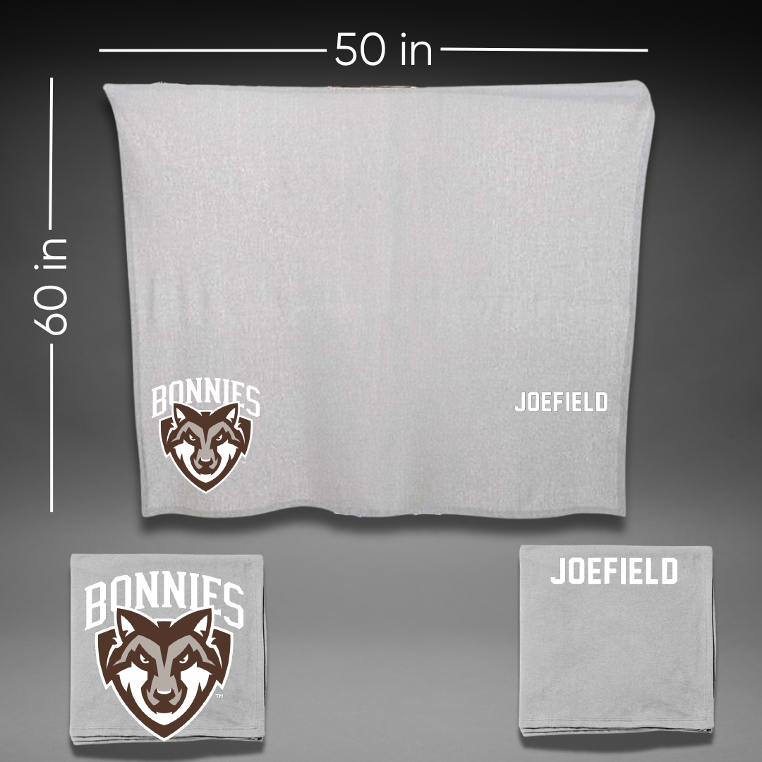 St. Bonaventure University Swimming & Diving Gray Blanket - Sanayia Joefield