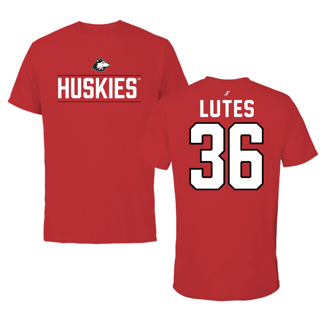 Northern Illinois University Baseball Red General Tee - #36 Conner Lutes
