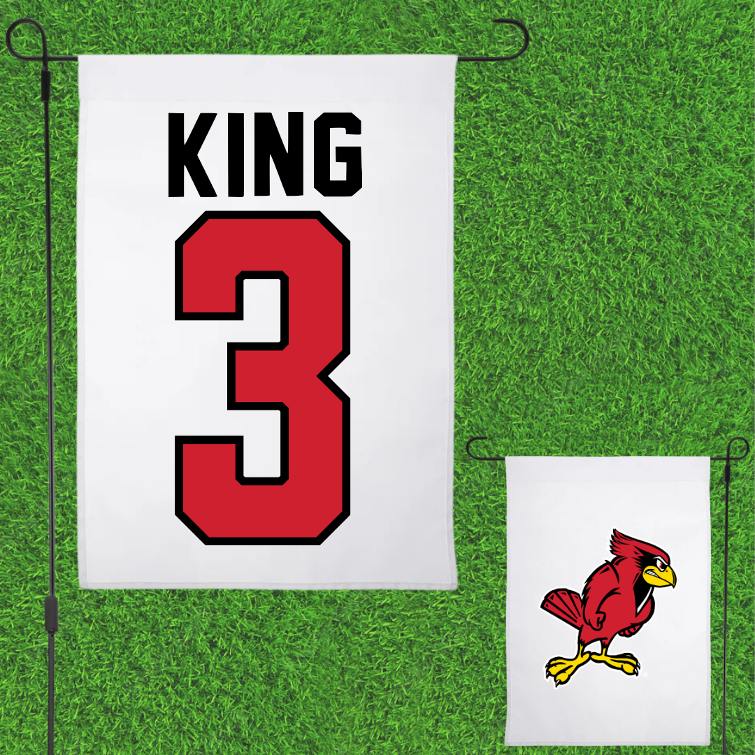 Illinois State University Football White Garden Flag - #3 Mason King