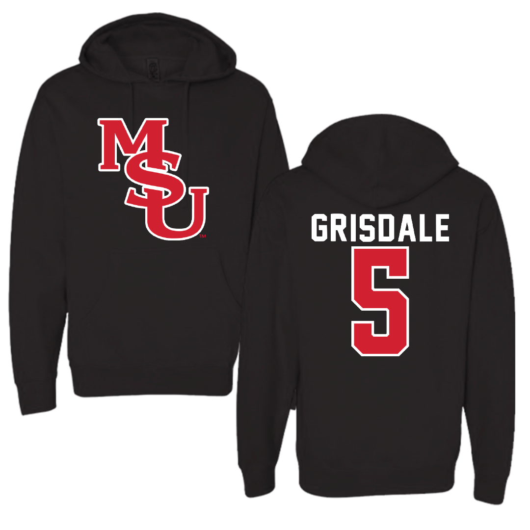 Minot State University Volleyball Black Hoodie - #5 Ruby Grisdale