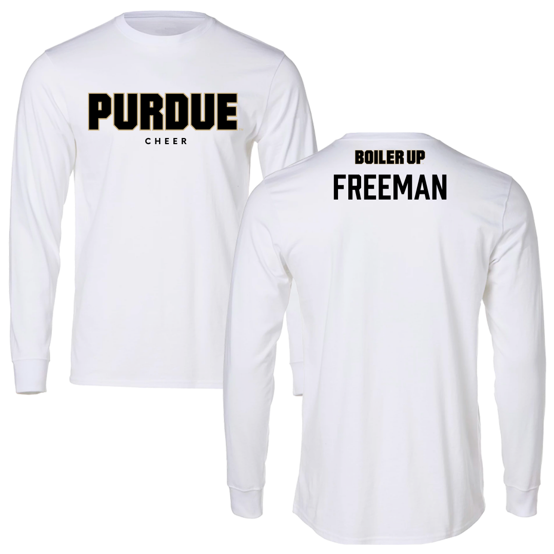 Purdue University Cheer White Performance Long Sleeve - Lacee Freeman