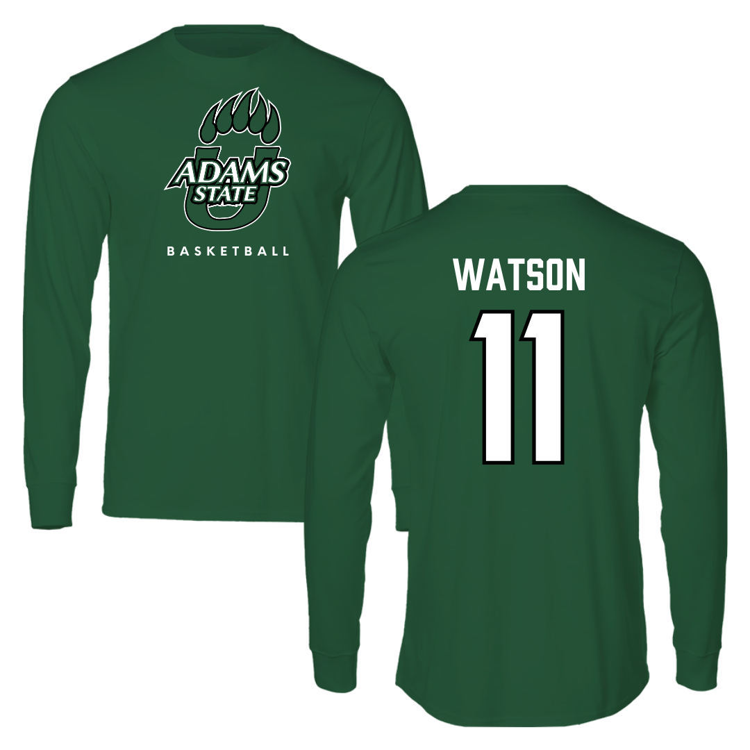 Adams State University Basketball Forest Green Long Sleeve - #11 Elaina Watson