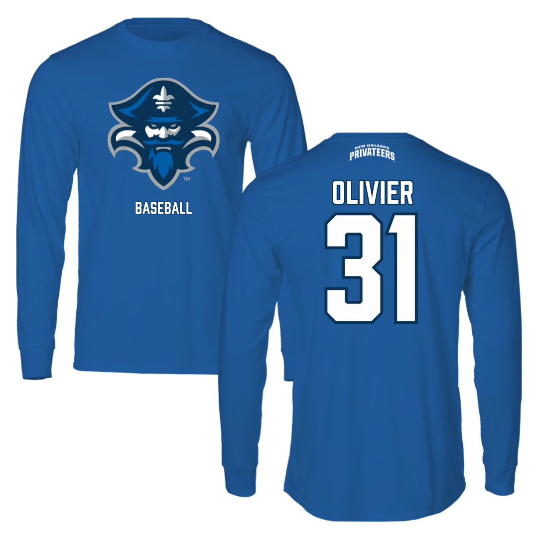University of New Orleans Baseball Blue Long Sleeve - #31 Chris Olivier