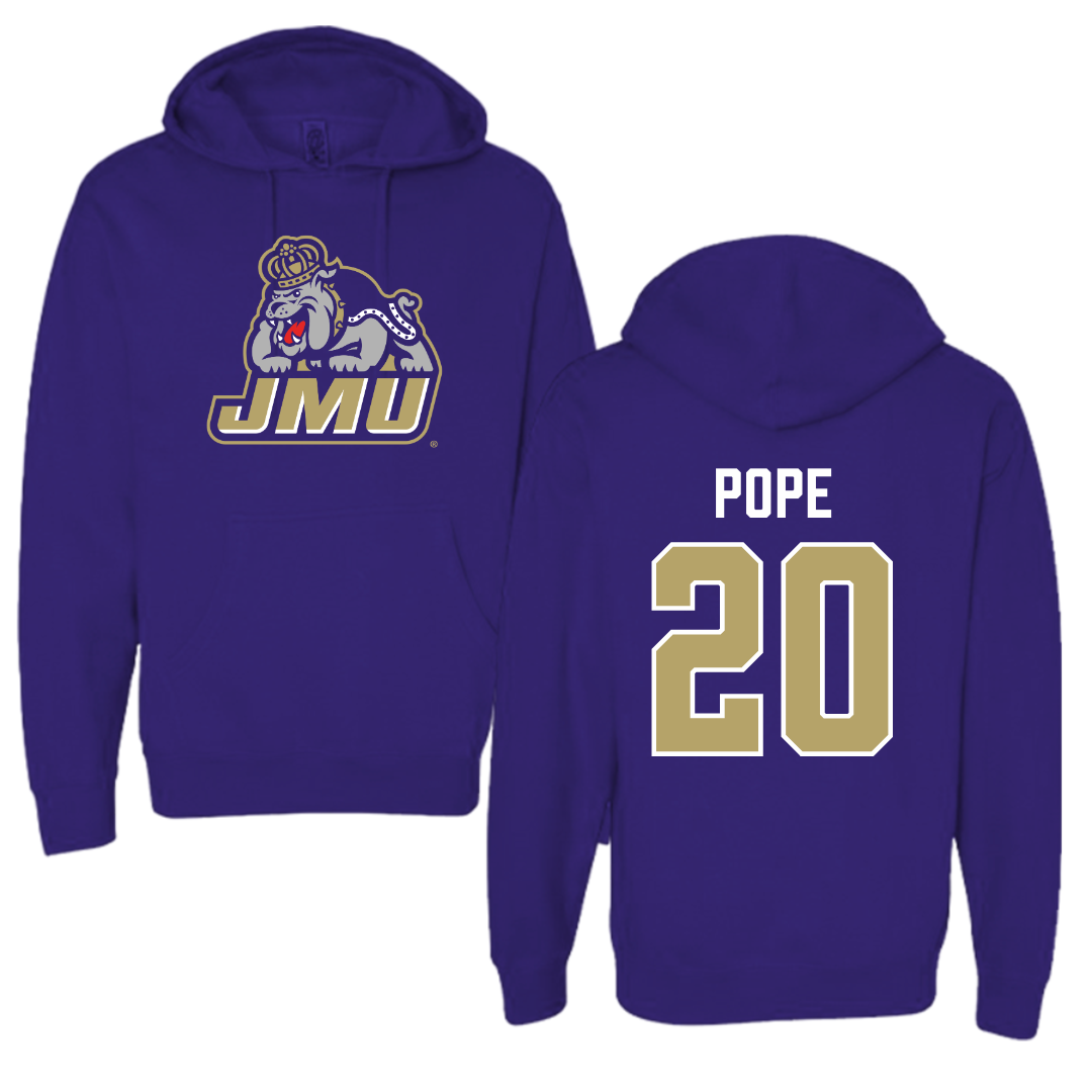 James Madison University Basketball Purple Hoodie - #20 Jarrell Pope