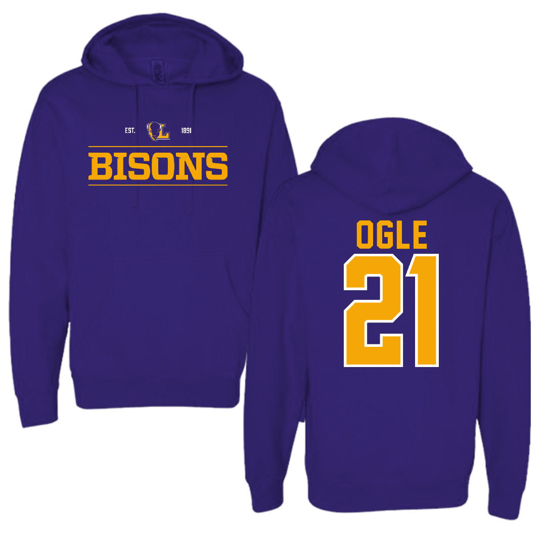 Lipscomb University Softball Purple General Hoodie - #21 Macey Ogle