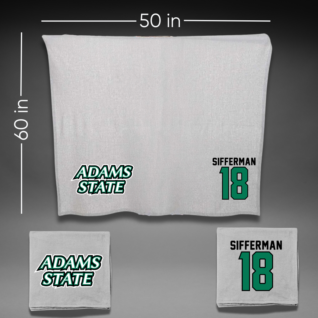 Adams State University Baseball Gray Blanket - #18 Ray Sifferman