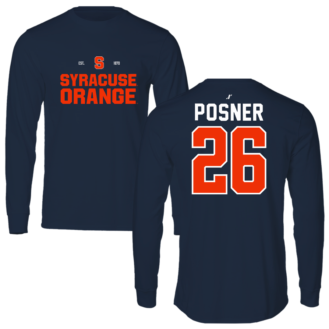 Syracuse University Softball Navy General Long Sleeve - #26 Taylor Posner