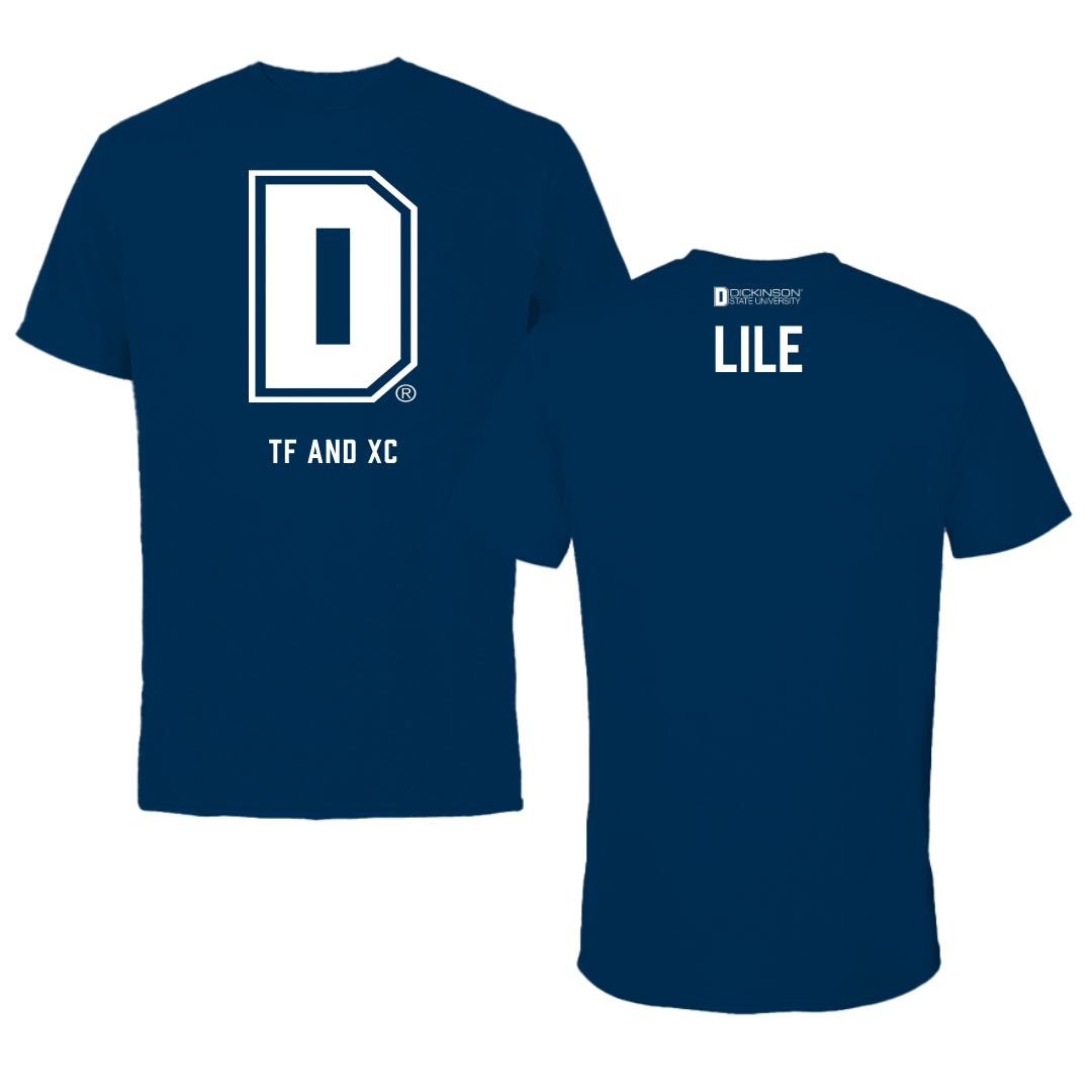 Dickinson State University TF and XC Navy Performance Tee - Natalie Lile