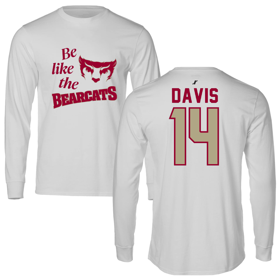 Willamette University Baseball Light Gray Be Like Us Performance Long Sleeve - #14 Caden Davis