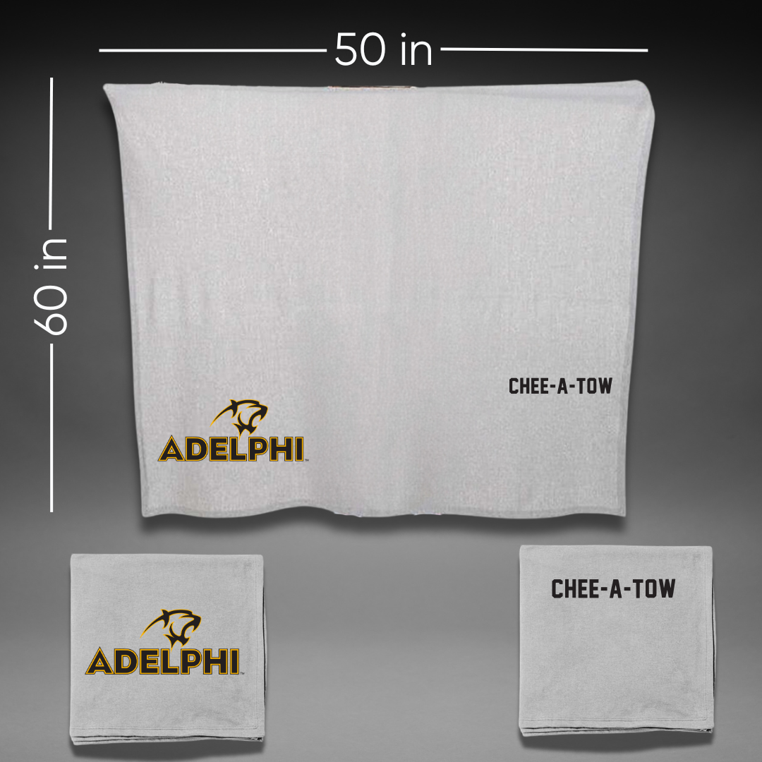 Adelphi University Swimming & Diving Gray Blanket - Jake Chee-A-Tow