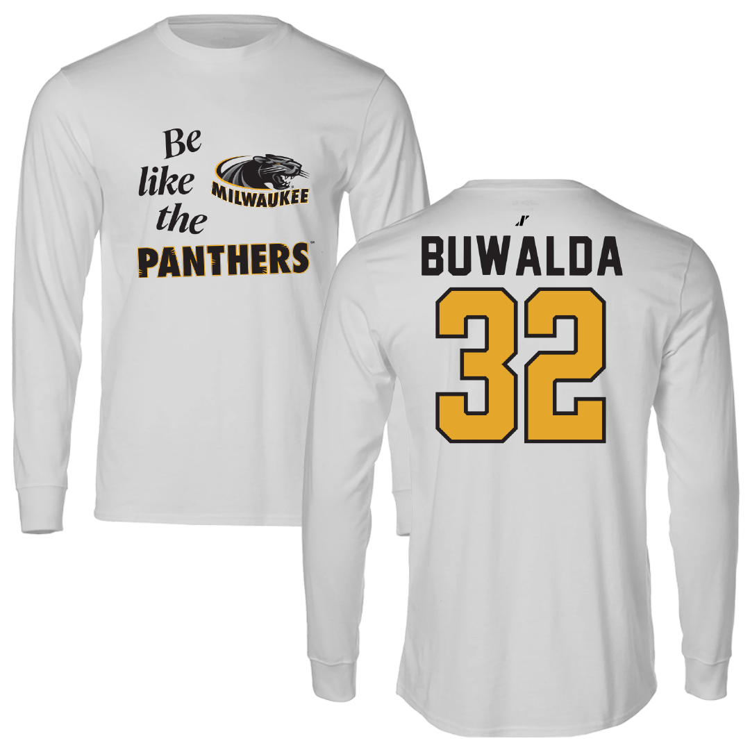 University of Wisconsin-Milwaukee Basketball Light Gray Be Like Us Long Sleeve - #32 Jorey Buwalda
