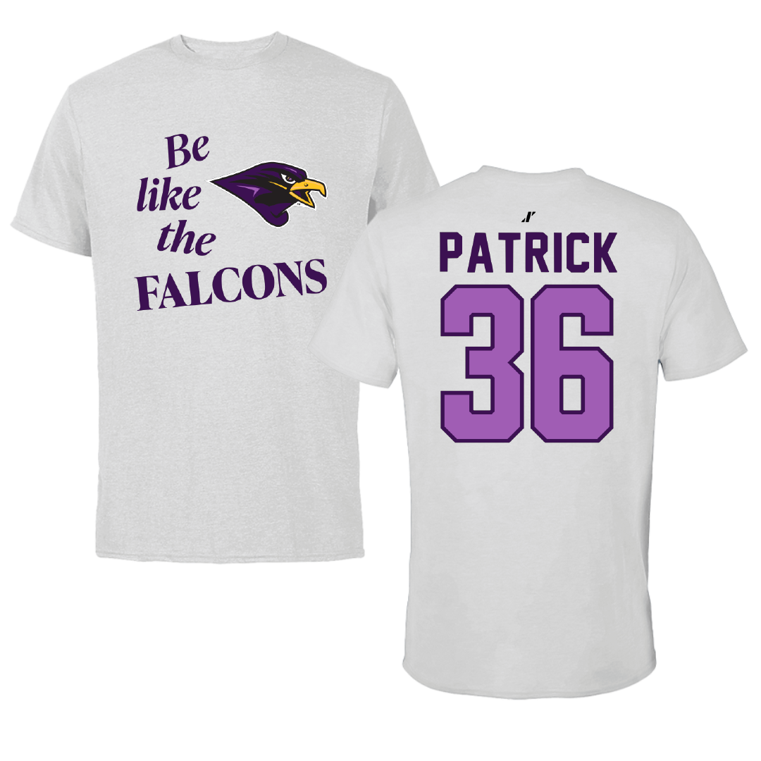 University of Montevallo Baseball Light Gray Be Like Us Performance Tee - #36 Sam Patrick