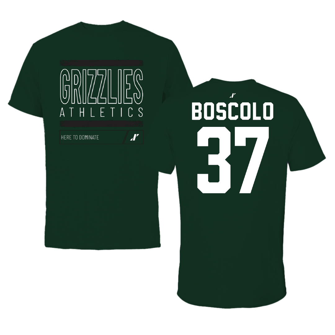 Adams State University Soccer Forest Green Dominate Performance Tee - #37 Francesco Boscolo