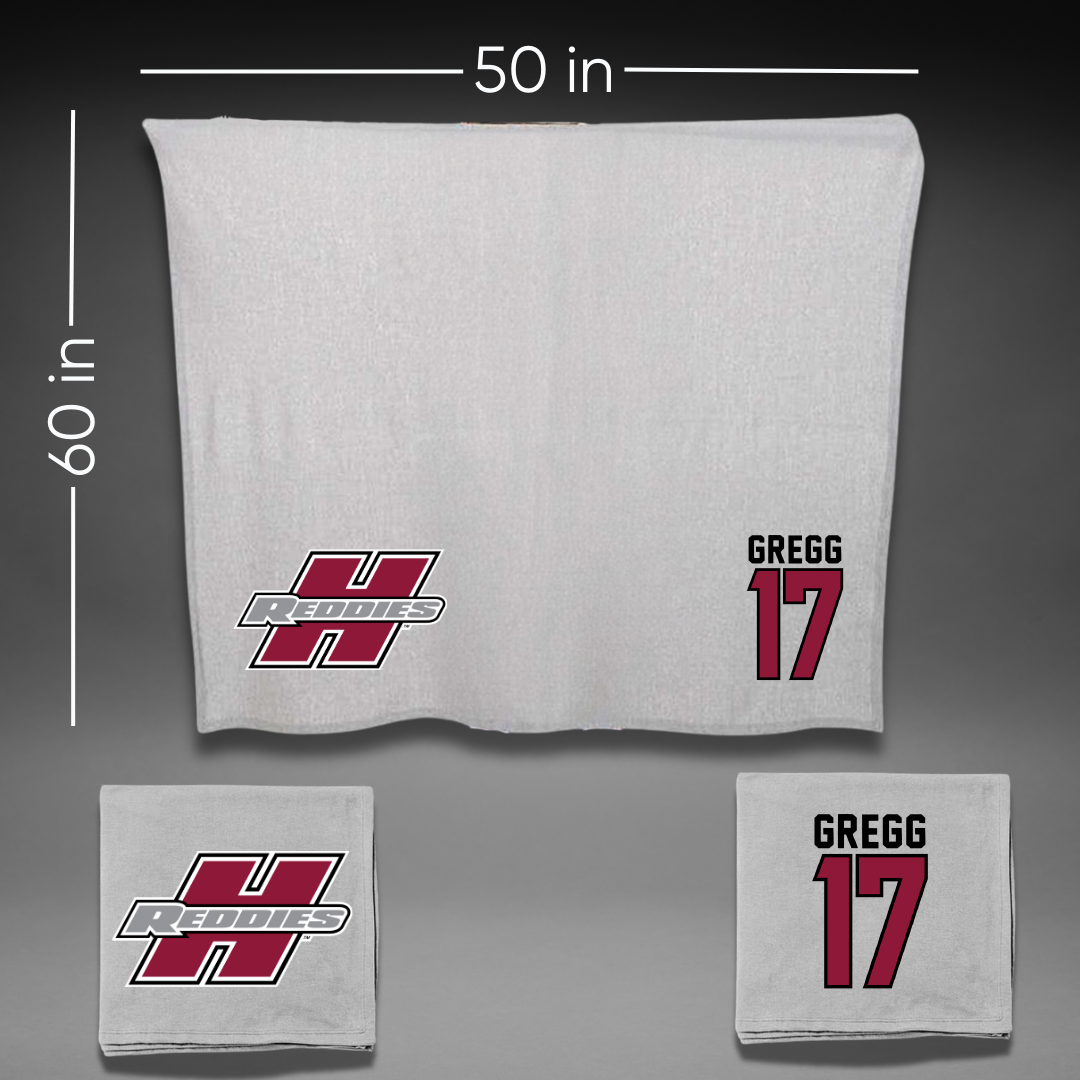 Henderson State University Baseball Gray Blanket - #17 Jaxson Gregg