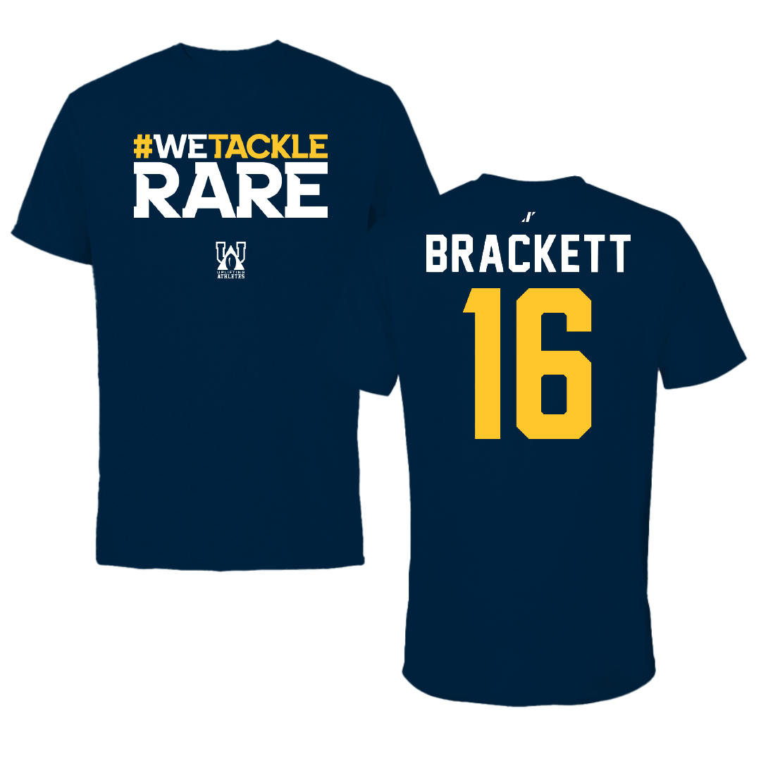 East Tennessee State University Football Navy Uplifting Athletes Tee - #16 Nate Brackett