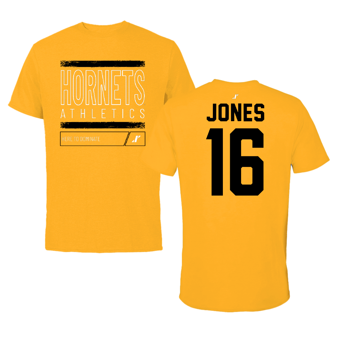 Alabama State University Volleyball Gold Dominate Performance Tee - #16 Essence Jones