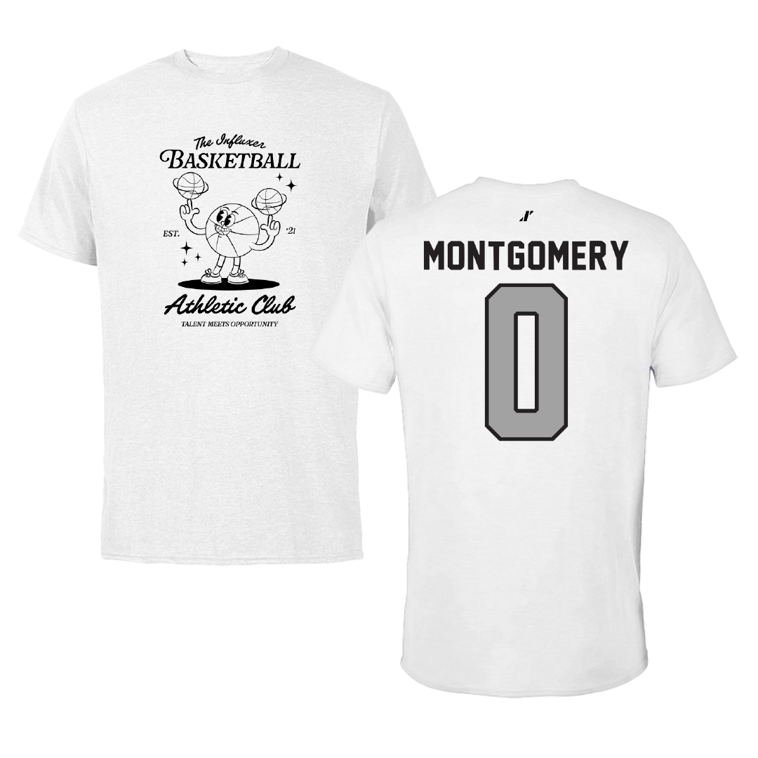 Basketball White Influxer Athletic Club Tee - #0 Bo Montgomery