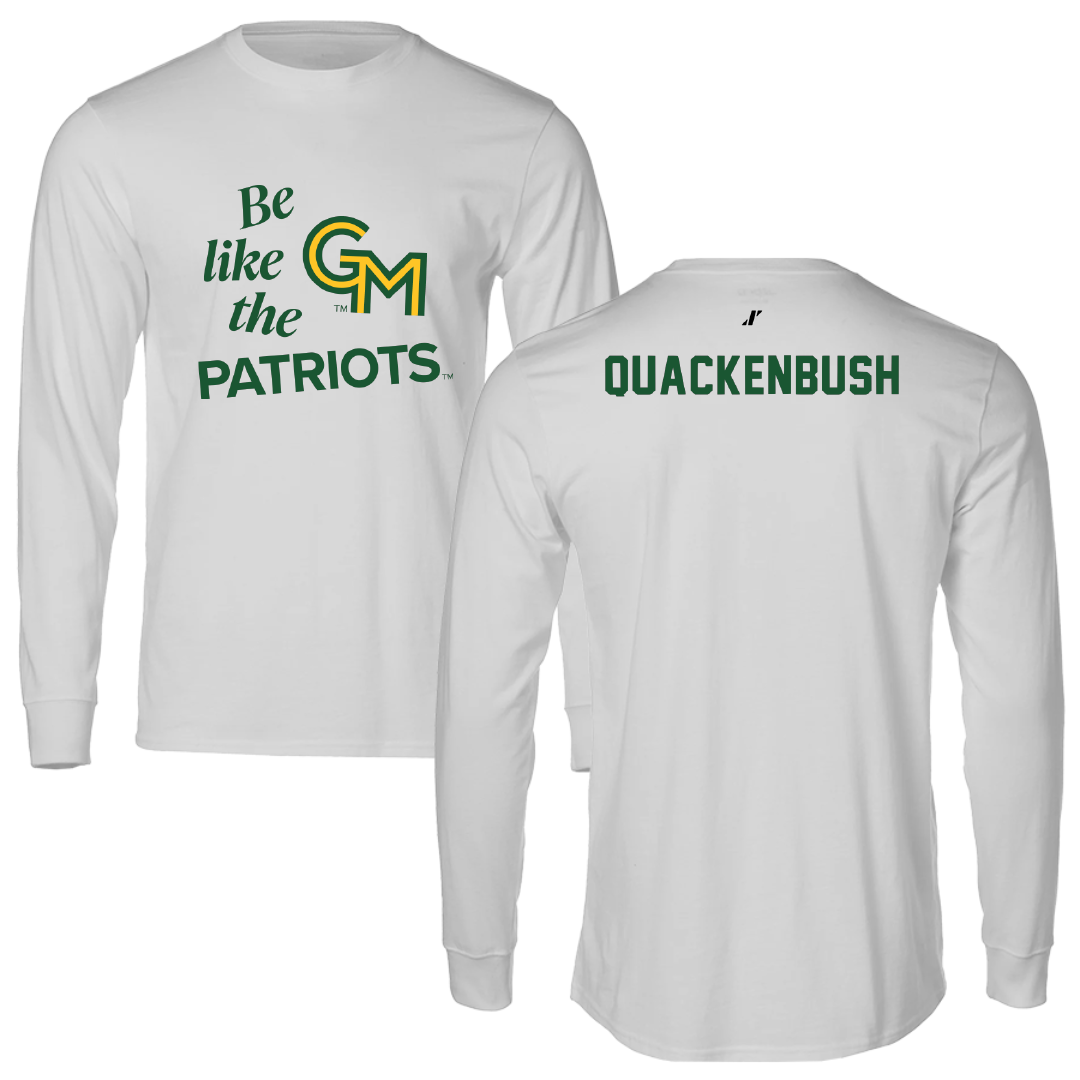 George Mason University Swimming & Diving Light Gray Be Like Us Long Sleeve - Matt Quackenbush