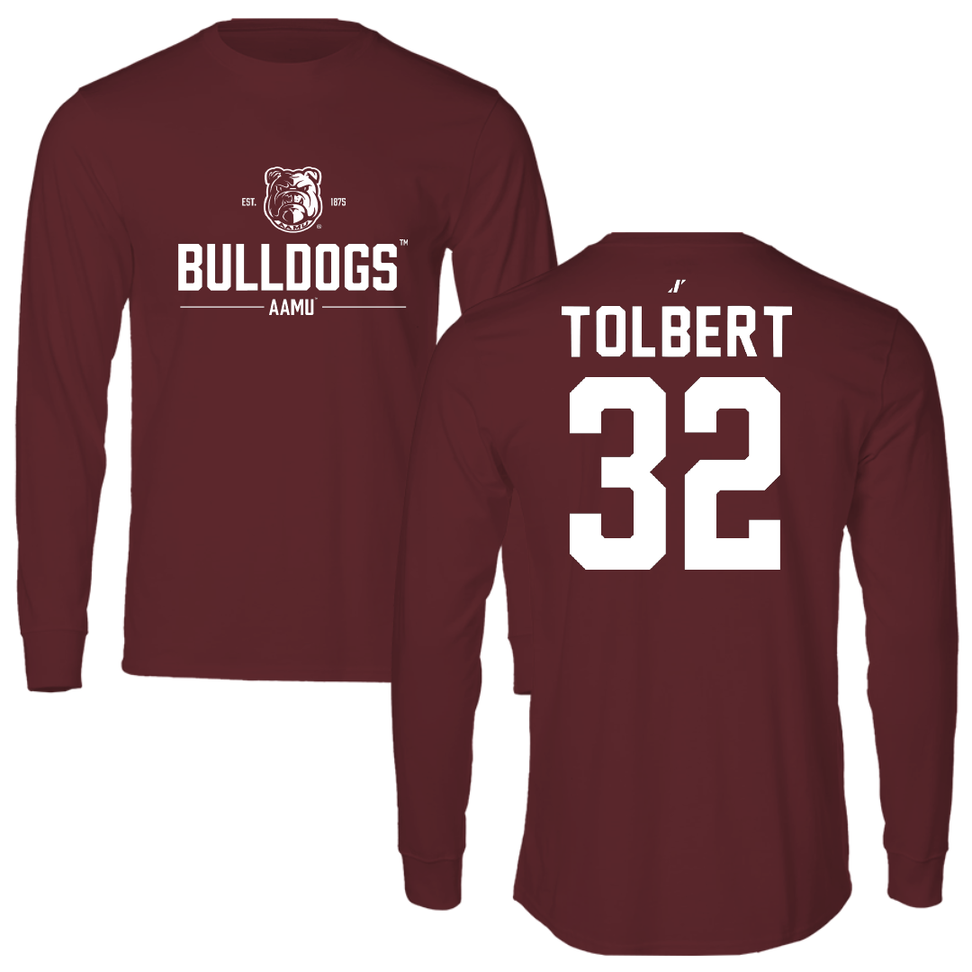Alabama A&M University Volleyball Maroon General Performance Long Sleeve - #32 Ryann Tolbert