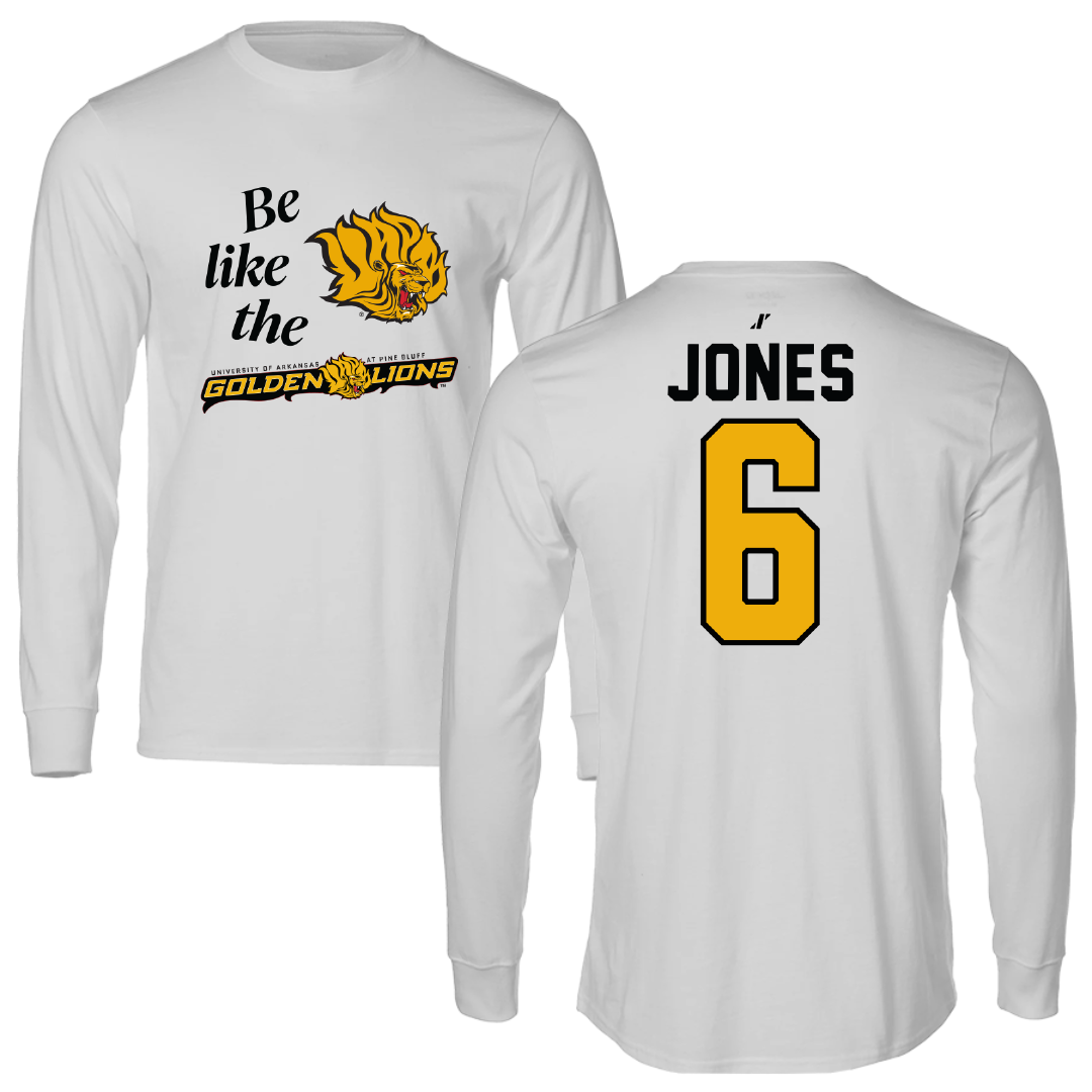 University of Arkansas-Pine Bluff Volleyball Light Gray Be Like Us Performance Long Sleeve - #6 Amayah Jones