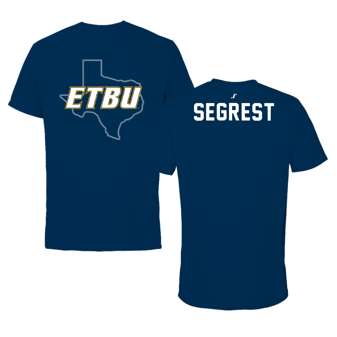 East Texas Baptist University POM Navy State Tee - Molly Segrest