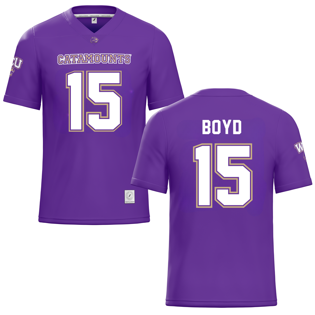 Western Carolina University Purple Football Jersey - #15 Jai Boyd