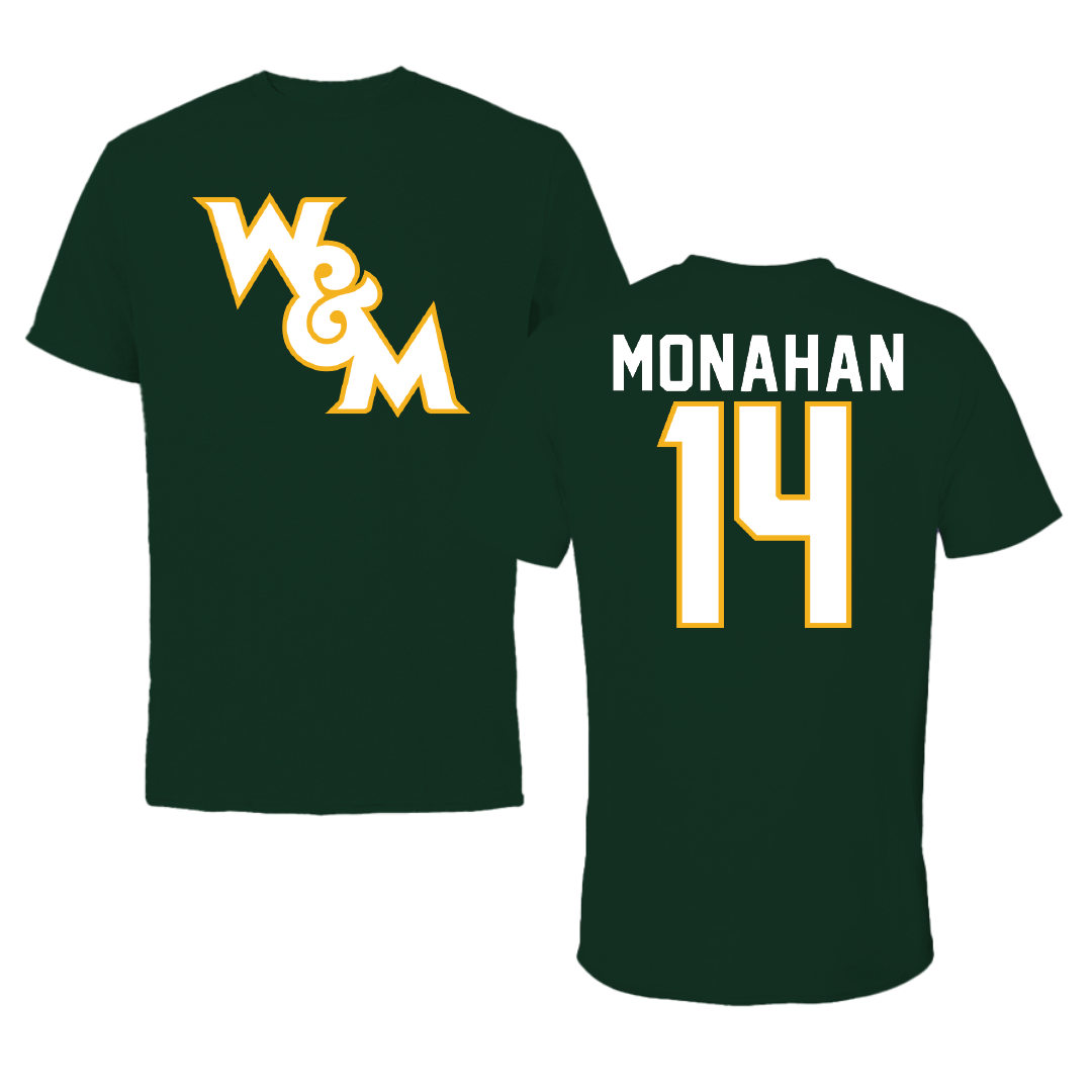 William & Mary Volleyball Forest Green Tee - #14 Madison Monahan