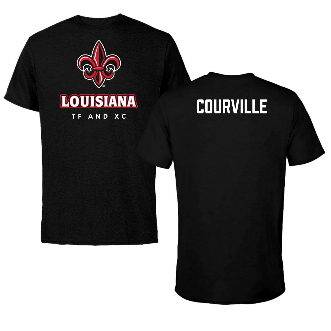 University of Louisiana at Lafayette TF and XC Black Performance Tee - Juliana Courville