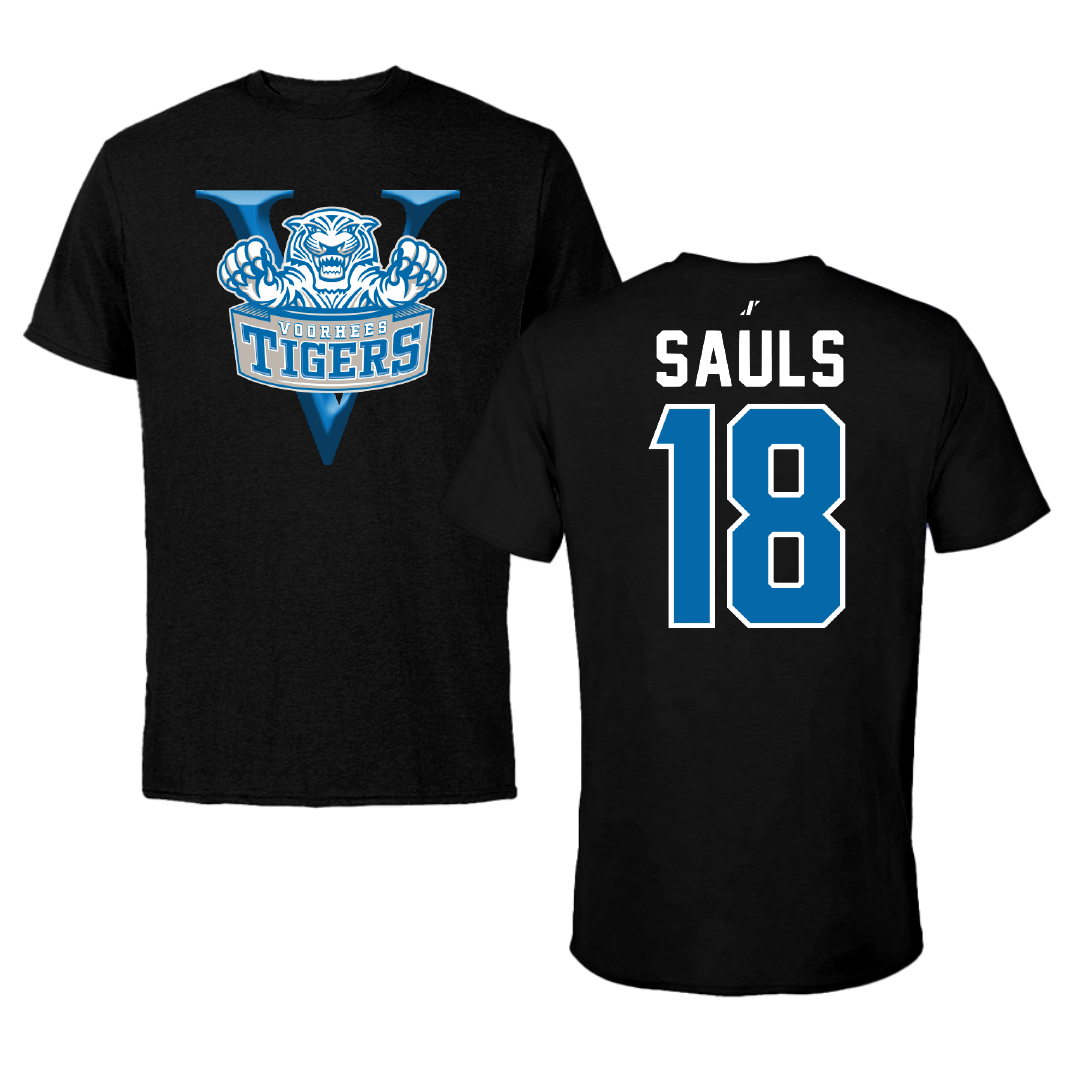 Voorhees University Baseball Black Performance Tee - #18 Trey Sauls