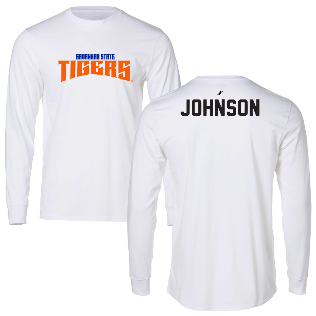 Savannah State University Cheer White Classic Performance Long Sleeve - Jailin Johnson