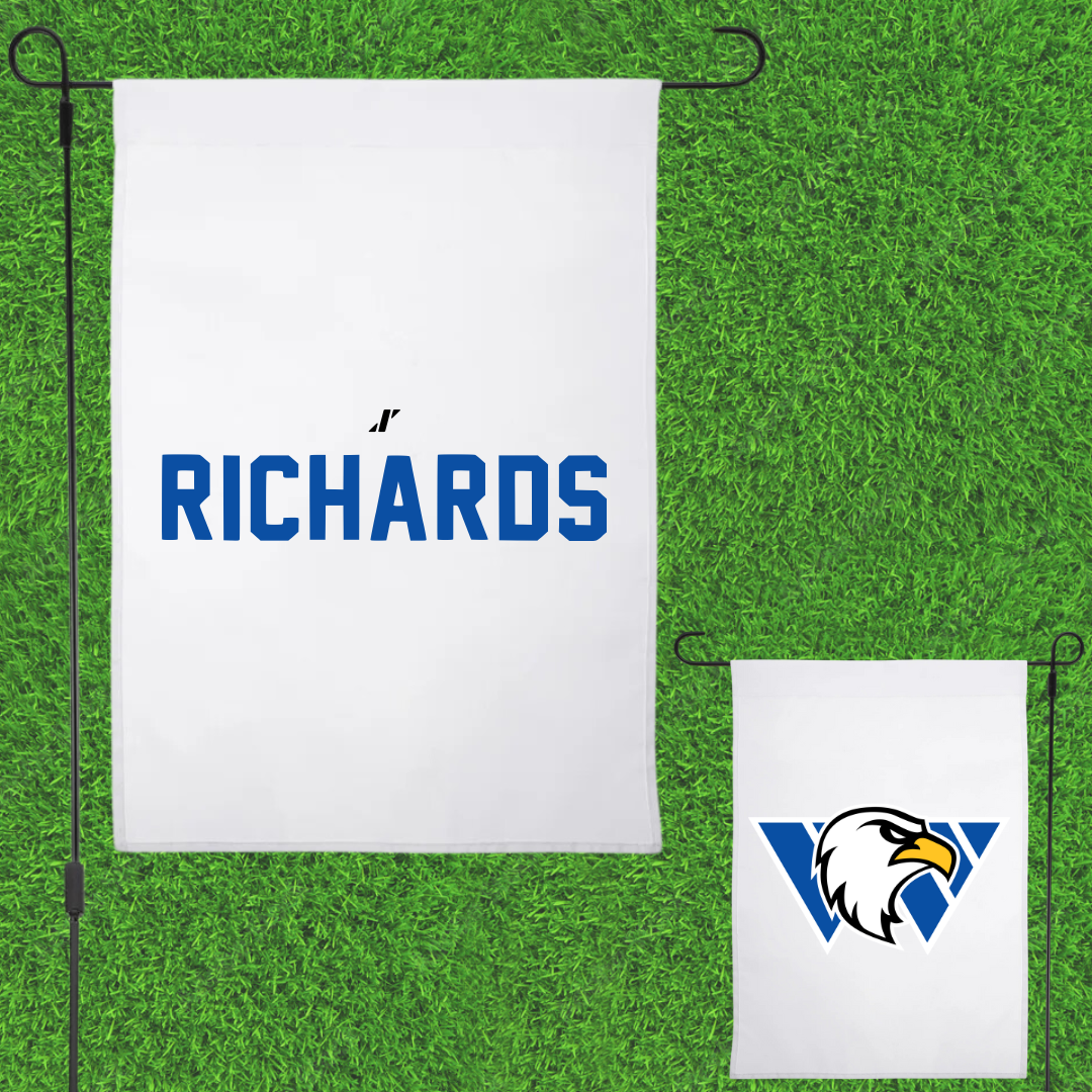 Williams Baptist University Golf White Garden Flag - Dylan Richards