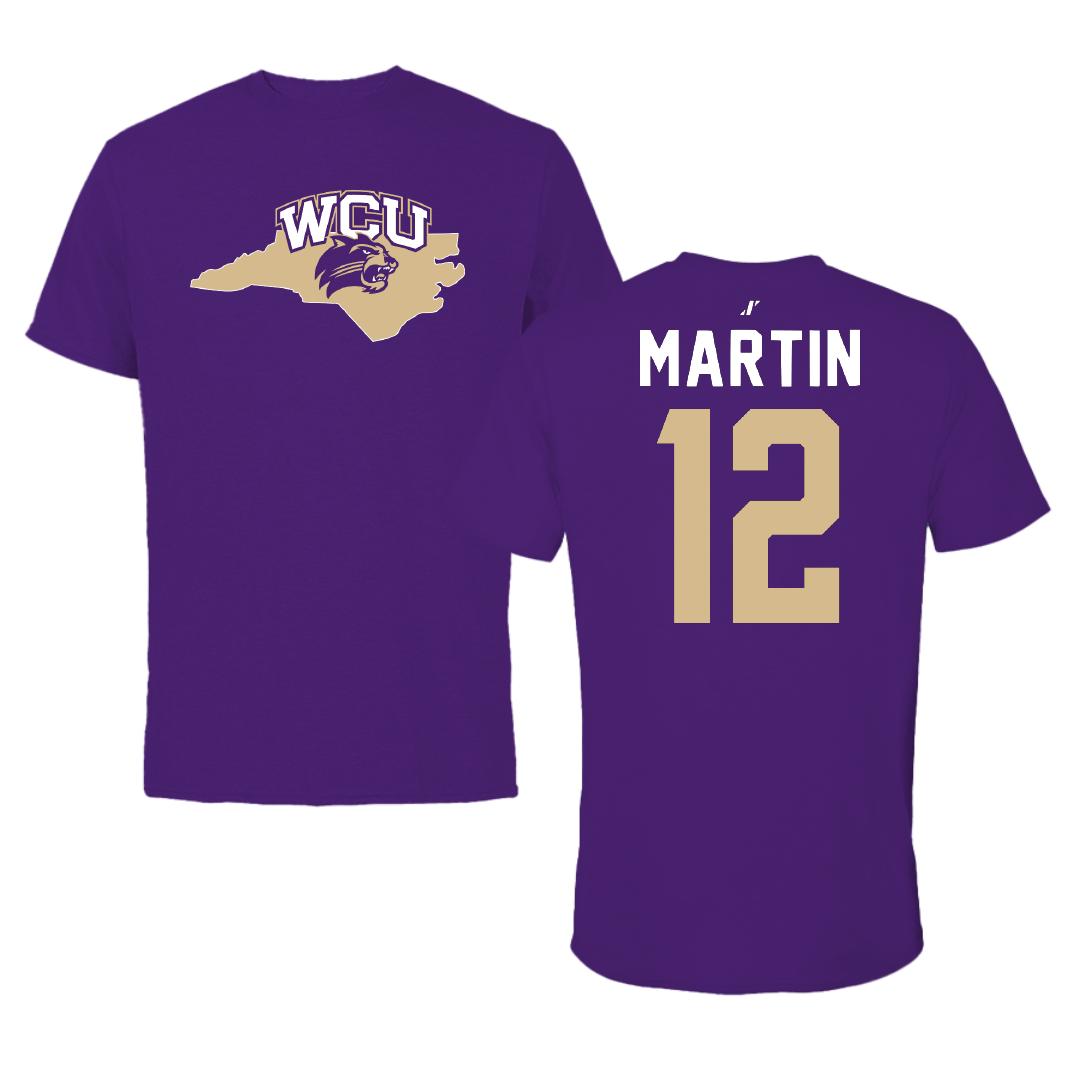 Western Carolina University Softball Purple State Tee - #12 Tatum Martin